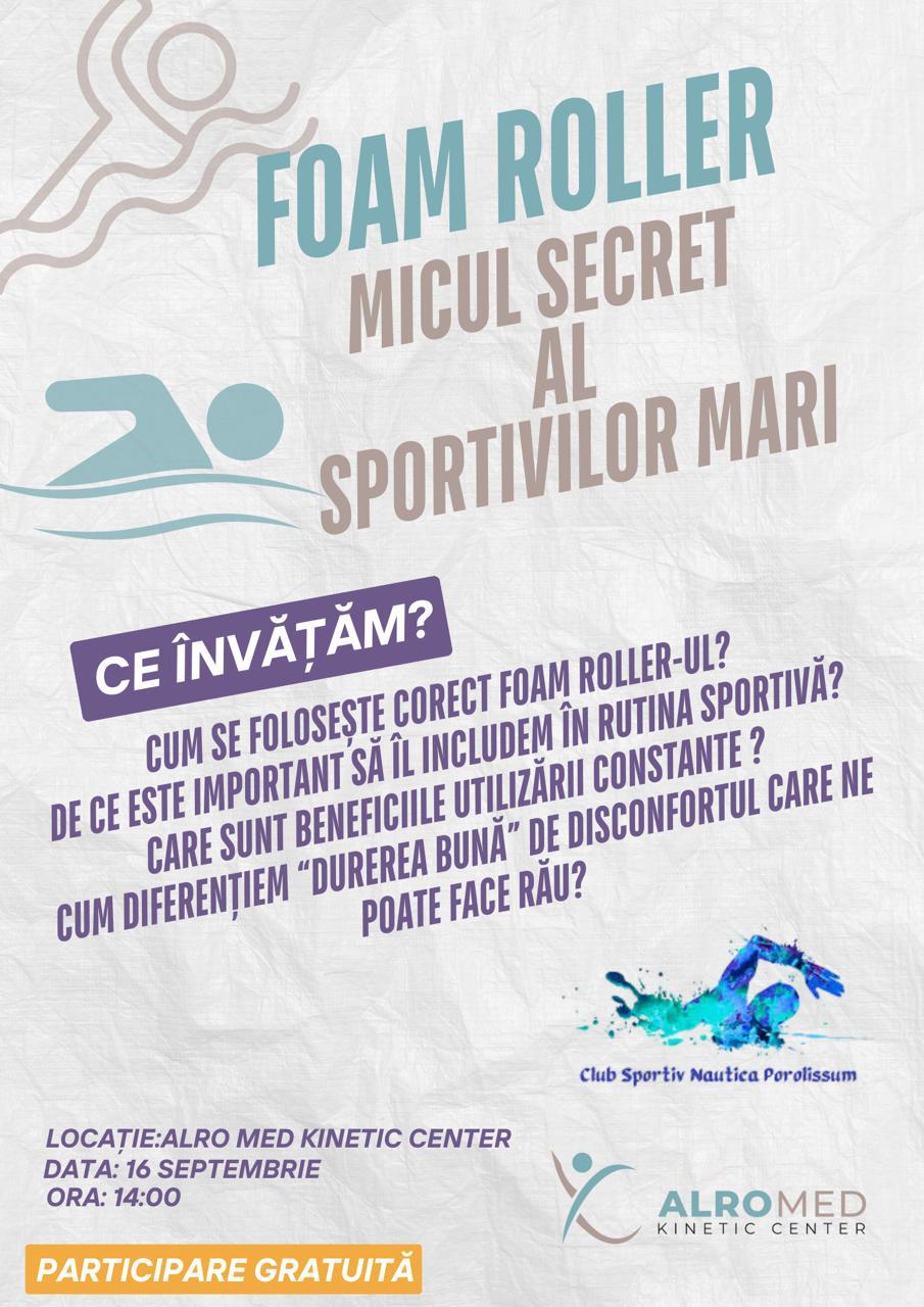 Din apă… pe foam roller! 🏊‍♂️